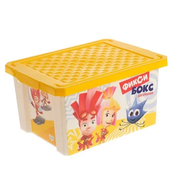 

Children's box for storing toys "Fixies", 17 liters, color yellow