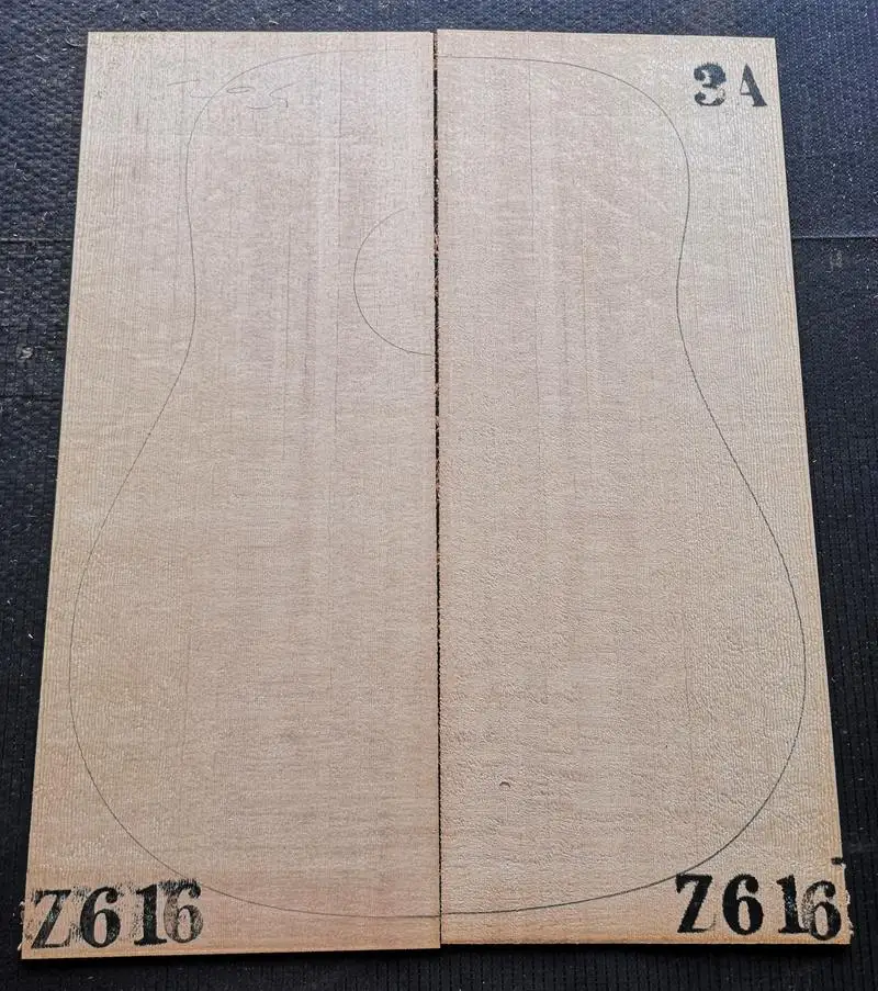 1 компл. AAA коготь шаблон Sitka ель гитара из твердой древесины панель гитара изготовление Материал для гитары материал обслуживания 540*220*4,5 мм - Цвет: SP-GZ616