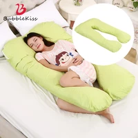 Bubble Kiss U-Shape Large Pregnancy Pillows Cotton Sleep Support Pillow For Pregnant Cartoon Pattern Maternity Side Sleepers 1