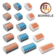 Mini Fast Wire Cable Connectors Universal Compact Conductor Spring Splicing Wiring Connector Push-in Terminal Block 4123458