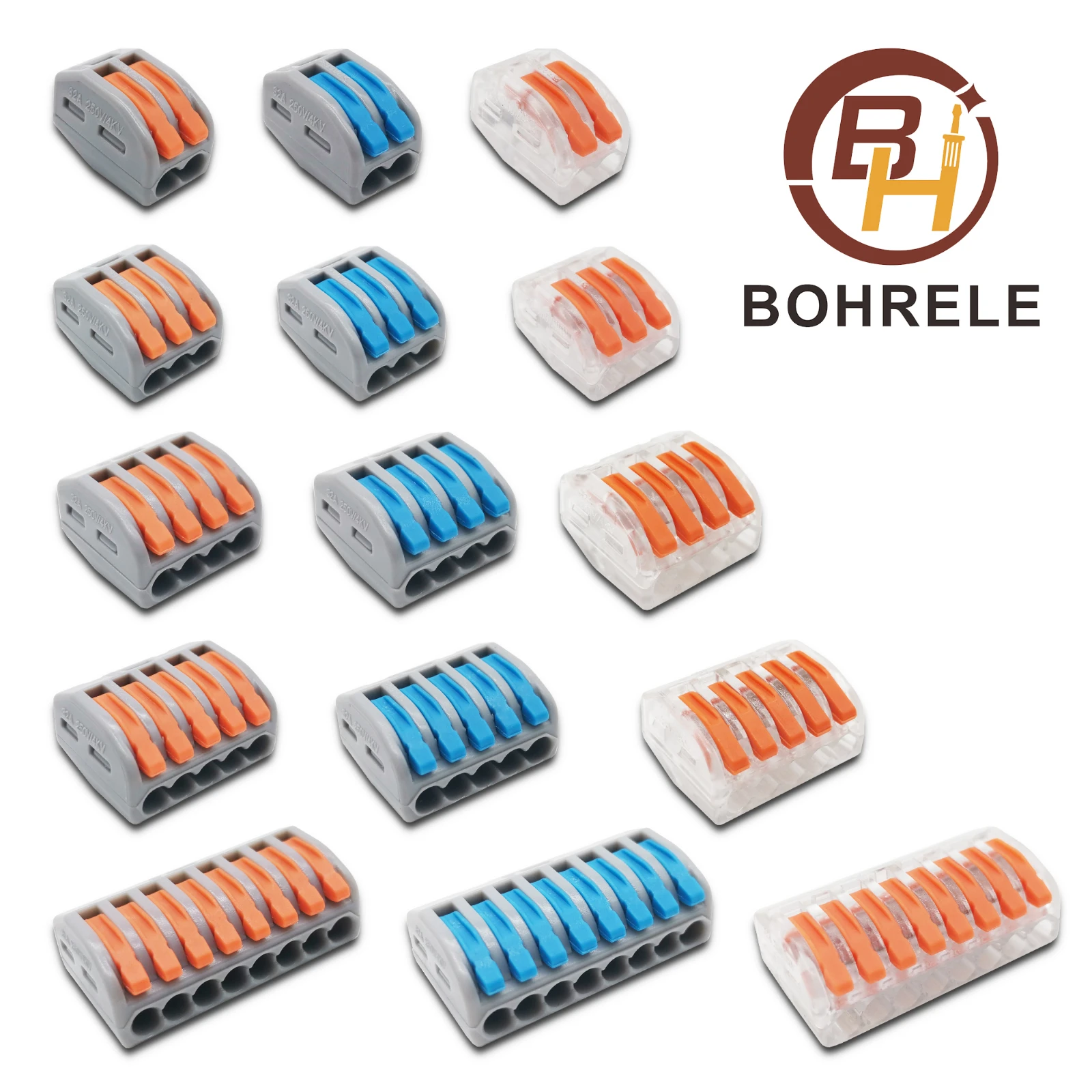 Mini Fast Wire Cable Connectors Universal Compact Conductor Spring Splicing Wiring Connector Push In Terminal Block Pct 2123458 Connectors Aliexpress
