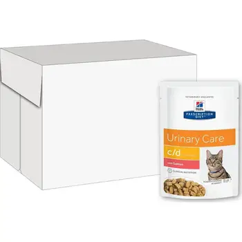 

Hill's Prescription Diet c/d Multicare Urinary Care пауч for cats when ICD, Salmon, 12*85 C