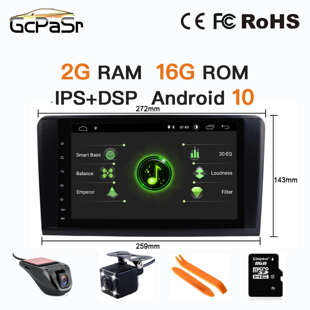 Reproductor multimedia con Android 10 y navegación GPS para coche