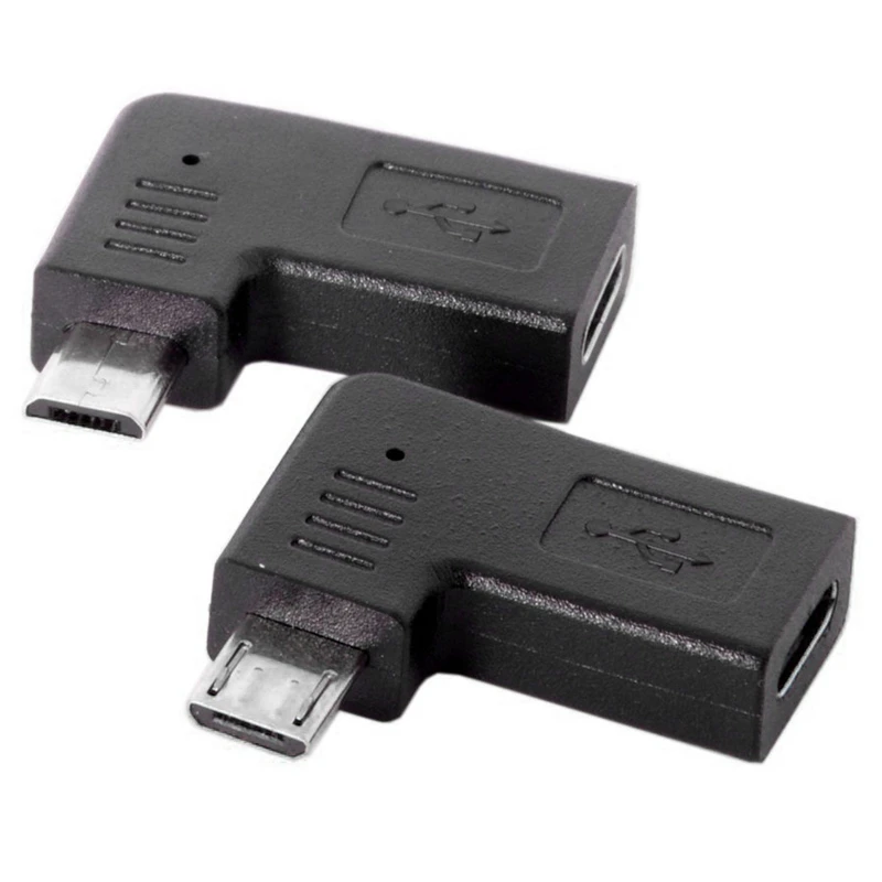 1 пара USB C Type Женский к Micro 2 0 5Pin Мужской адаптер данных 90 градусов левый и правый