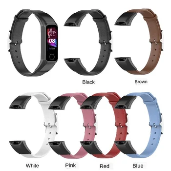 

For Huawei Band 4 Genuine Leather Strap High Quality Lychee Wristband Watch Band for Huawei 5i for Huawei ADS-B29/ADS-B19