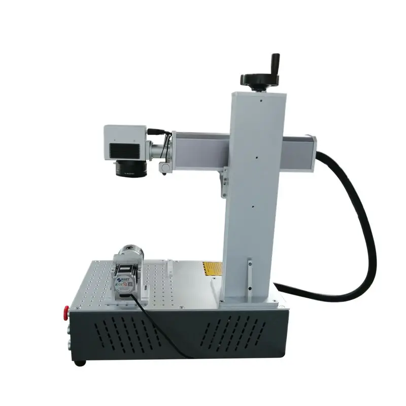

20W raycus 150*150mm diy logo jewelry marking machine Fiber laser marking machine desktop metal engraving machine with rotary
