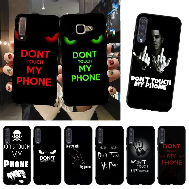 HTXian Don T Touch My Phone Black TPU Soft Rubber Cover For Samsung A51 A71 A40 A50 A70 A10 A20 A30 A6 A7 A8 A9 | Мобильные телефоны