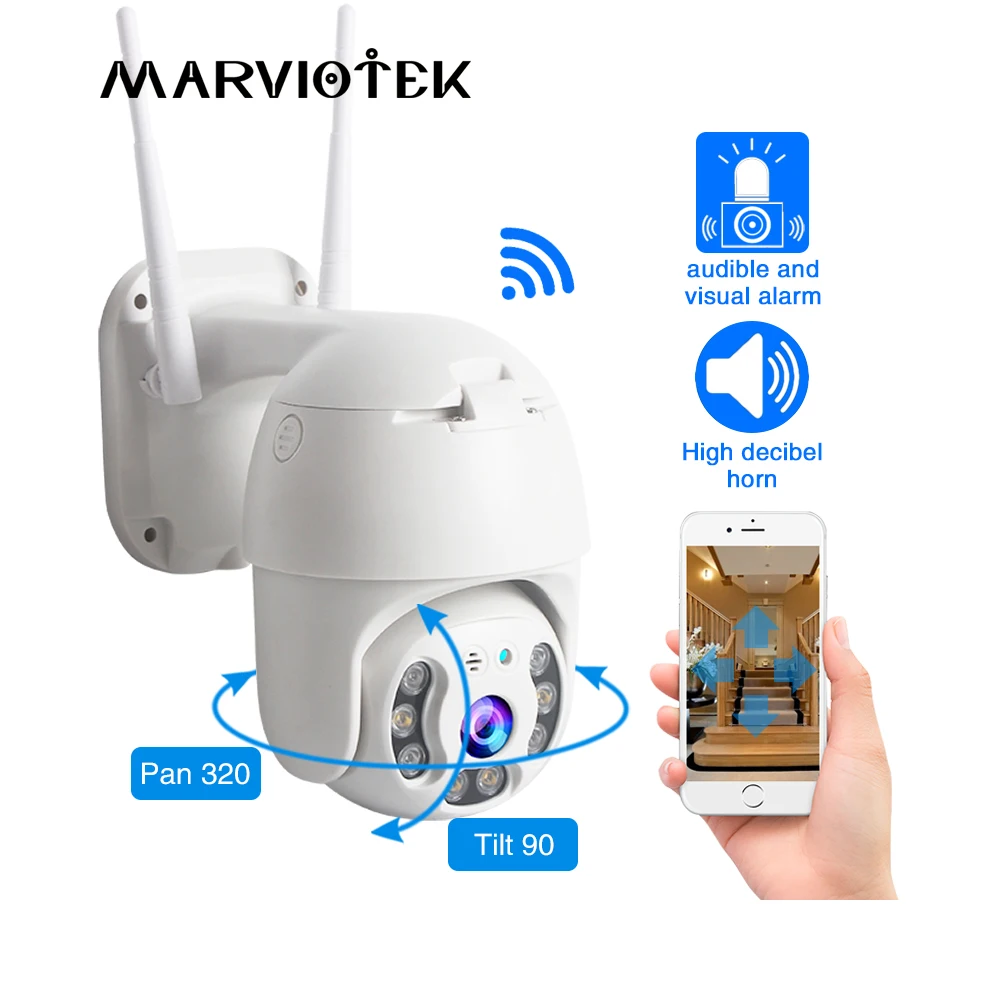 Wirless PTZ скоростная купольная IP камера wifi наружная 1080P двухсторонняя аудио камера безопасности сетевая камера видеонаблюдения wifi CCTV камера