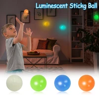 45/65mm Sticky Wall Ball Stress Relief Ceiling Balls Soft TPR Kids Decompression Toy Tossing Squash Ball Luminous Target Ball 2