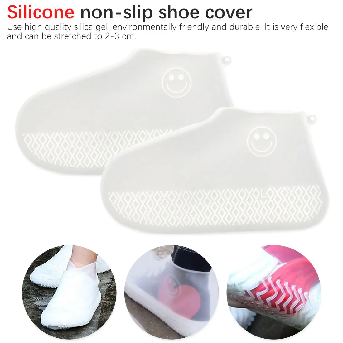 1 пара Непромокаемые Силиконовые Бахилы для обуви водонепроницаемый силиконовый чехол для обуви Нескользящие толстые износостойкие непромокаемые сапоги без запаха