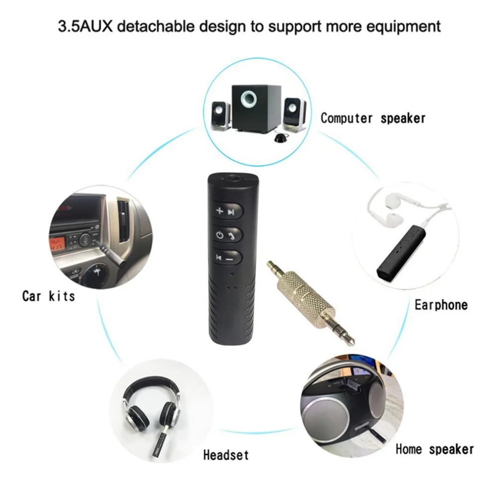 Новинка 3,5 мм Автомобильный bluetooth-приемник, беспроводной автомобильный аудио музыкальный адаптер для динамиков, наушников, автомобильные комплекты, одна функция