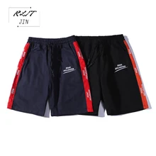 Простые мужские шорты, новинка, мужские прямые шорты на шнуровке из хлопка, RLJT. JIN Trend direction