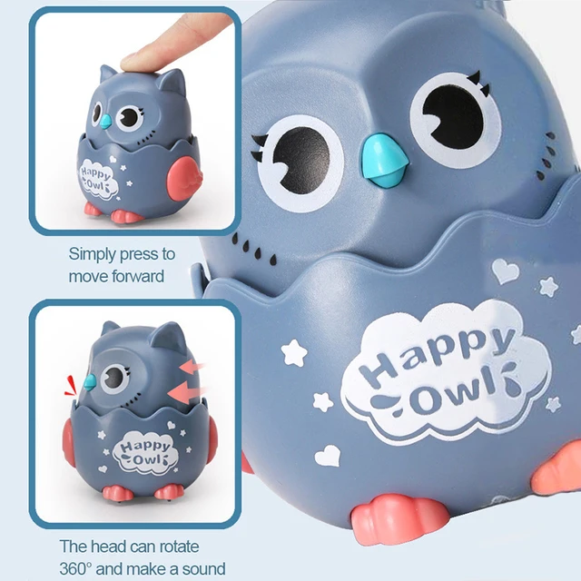 Happy Owl Wind Up Kitten Squeaky Toy  2