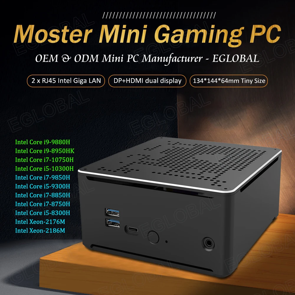 Мини Игровой ПК Barebone Coffee Lake процессор Intel Core i9 8950HK 6 ядер 12 нитей 2 9 ГГц UHD Graphics 630