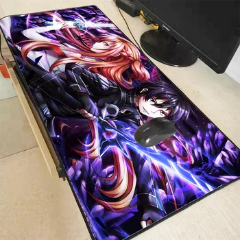 

XGZ Large Sword Art Online Anime Mousepad Locking Edge Gaming Mouse Pad Rubber Non-Skid Computer Laptop Desk Mat for CSGO DOTA