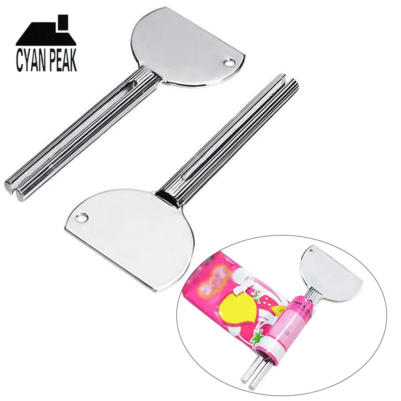 CYAN PEAK Bathroom Accessories Set Toothpaste Dispenser Rolling Toothpaste Squeezer Toothbrush Holder Rack Tube Squeezer Tools