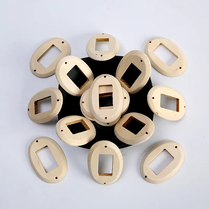 4PCS Natural Wooden Beads Round Ring Shape Handmade Baby Teethers Set | Дом и сад