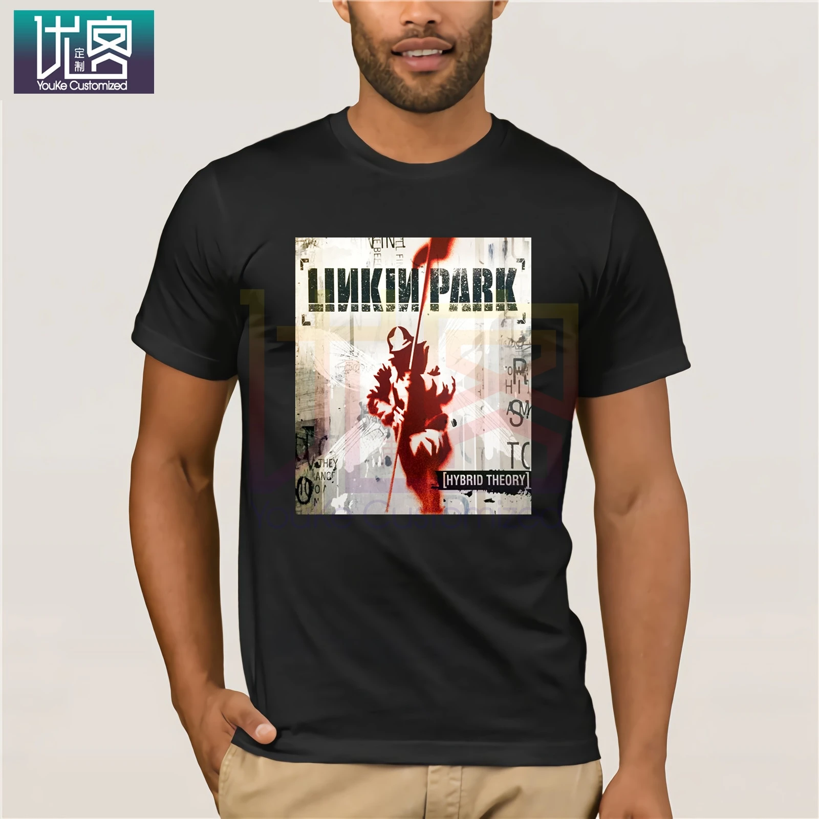 Мужская футболка Linkin Park Hybrid Theory повседневные футболки одежда из 100% хлопка