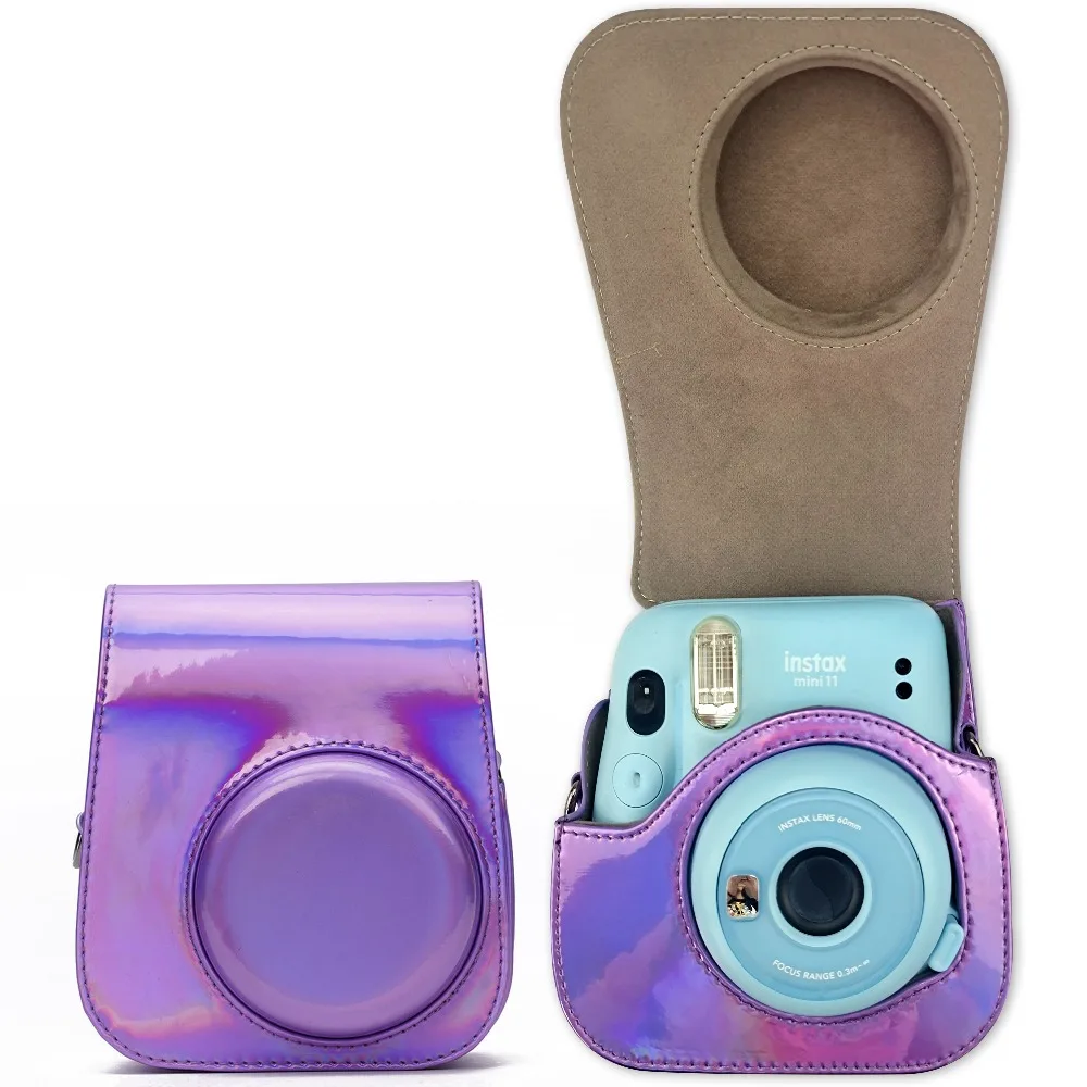 for Fujifilm Instax Mini 11 Camera Accessory Artist Oil Paint PU Leather Instant Camera Shoulder Bag Protector Cover Case