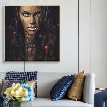

Cool Sexy Girl Tattoo Abstract Modern Canvas Painting Posters Prints Quadros Wall Art Picture Living Room Home Decor Cuadros