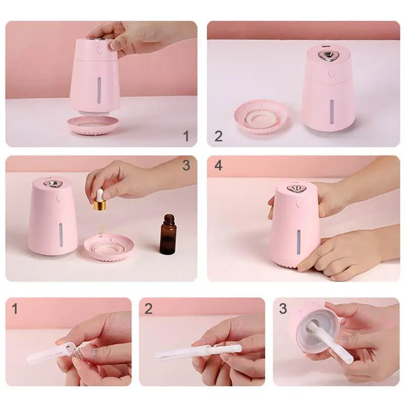 Ultrasonic Air Humidifier Essential Oil Diffuser With 7 Color Lights Electric Aromatherapy Usb Humidifier Car Aroma Diffuser