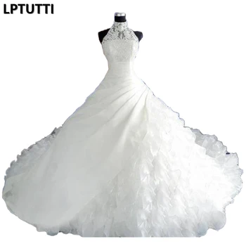 

LPTUTTI Sexy New Vintage Plus Size Princess Bridal Marriage Gown Bride Simple Party Events Long Luxury Wedding Dresses