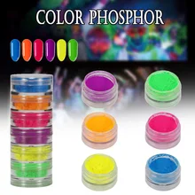 6 цветов, маникюрный светящийся порошок, набор, сделай сам, Флуоресцентный порошок, вечерние украшения для Хэллоуина, дизайн ногтей HB88