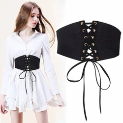 Retro Women Girdle Stretch Zipper Straps For Ladies Shirt Dress Decorative Waistband Lady High Waist Corset Belt Ceinturon Femme