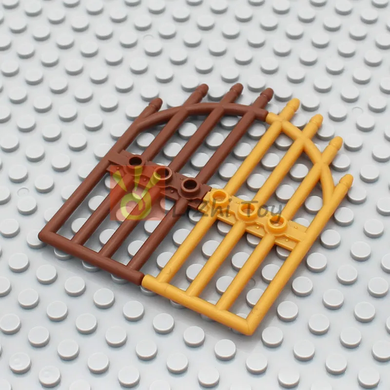 

MOC Bricks 42448 Door 1x4x9 Arched Gate with Bars and Three Studs DIY Enlighten Block Bricks Compatible with Assembles Particles