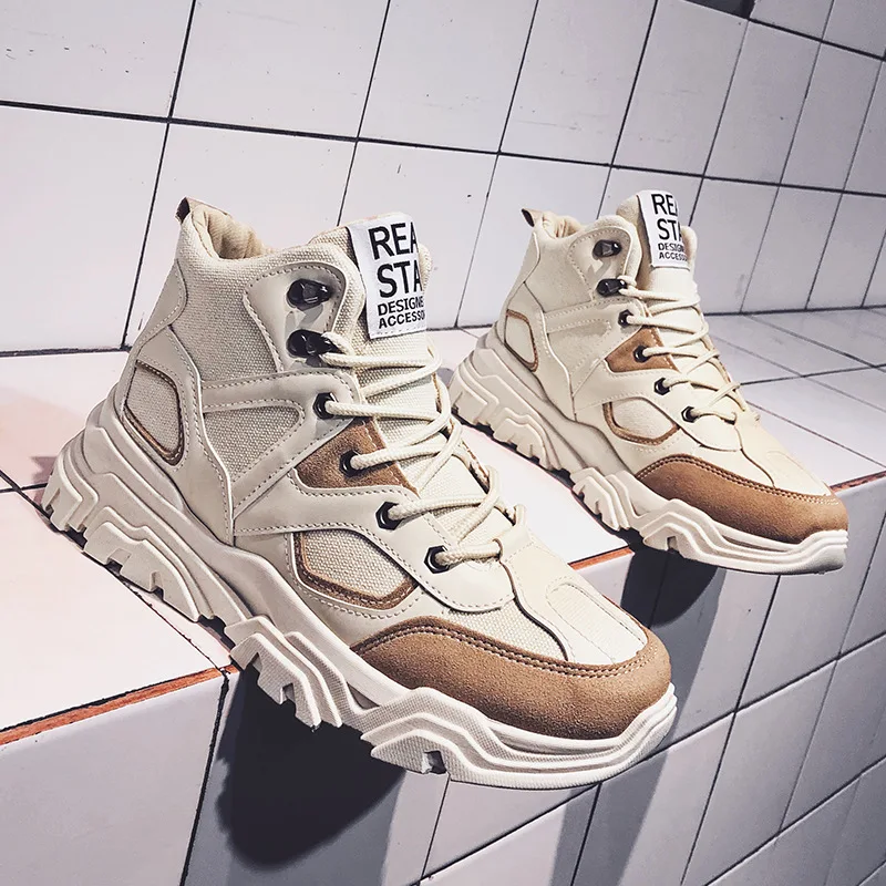 

2019 autumn and winter high help Martin boots male British wind boots and warm shoes desert tooling