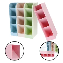 

4Pcs Makeup Brush Holders Office Pen Containers Inclined Stationery Holders (Assorted Color)