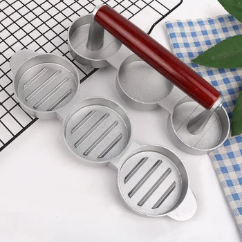 

3 Mini Burger Patties Mold Non-Stick Burger Press Round Meat Press Baking Tool Diy Hamburger Patty Maker Mould Kitchen Tool