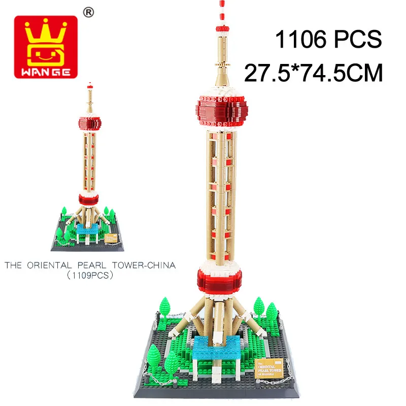 

Wange 5224 Blocks Architecture Oriental Pearl Tower Landmark Collection Building Block Fun City Bricks Model Cute Kids Toys