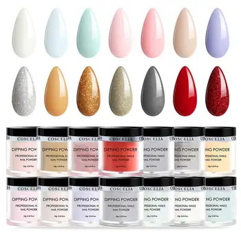 

Dipping Powder Set 14/12/10/8/6PC Acrylic Powder Set All For Manicure No Need Lamp Dry Nail Glitter For Nail Art Dip Powder Set