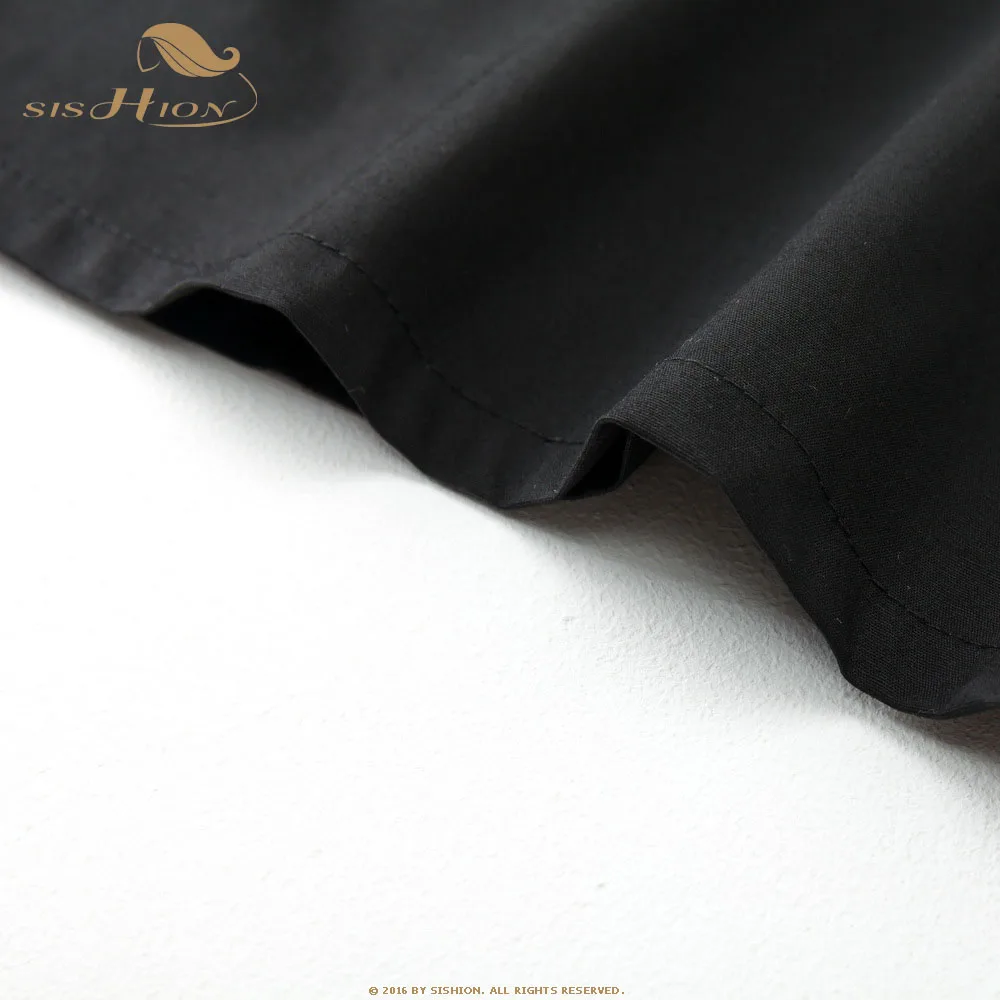 SISHION Мужская Ретро Крейсер рубашка для игры в боулинг ST126 50s винтажная черная хлопковая рубашка с коротким рукавом