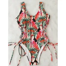 Сдельный купальник сексуальный купальник женский купальник купальники с эффектом пуш-ап Пляжная одежда на шнуровке Монокини женский