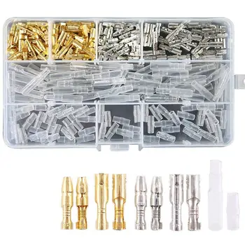 

240Pcs Male and Female Terminals Wire Connector Block with Insulating Sleeves for Car Truck Motorcycle Bike