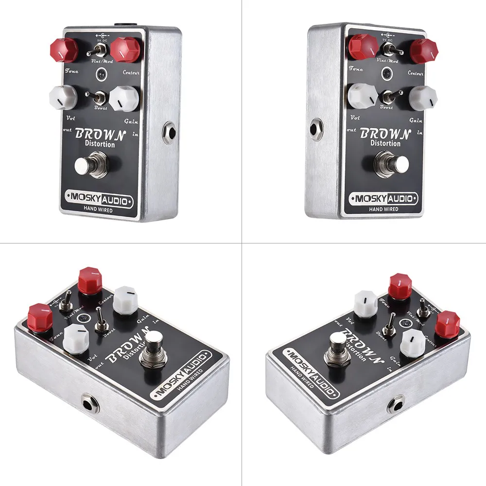 MOSKY BROWN Distortion Guitar Effect Pedal Full Metal Shell True