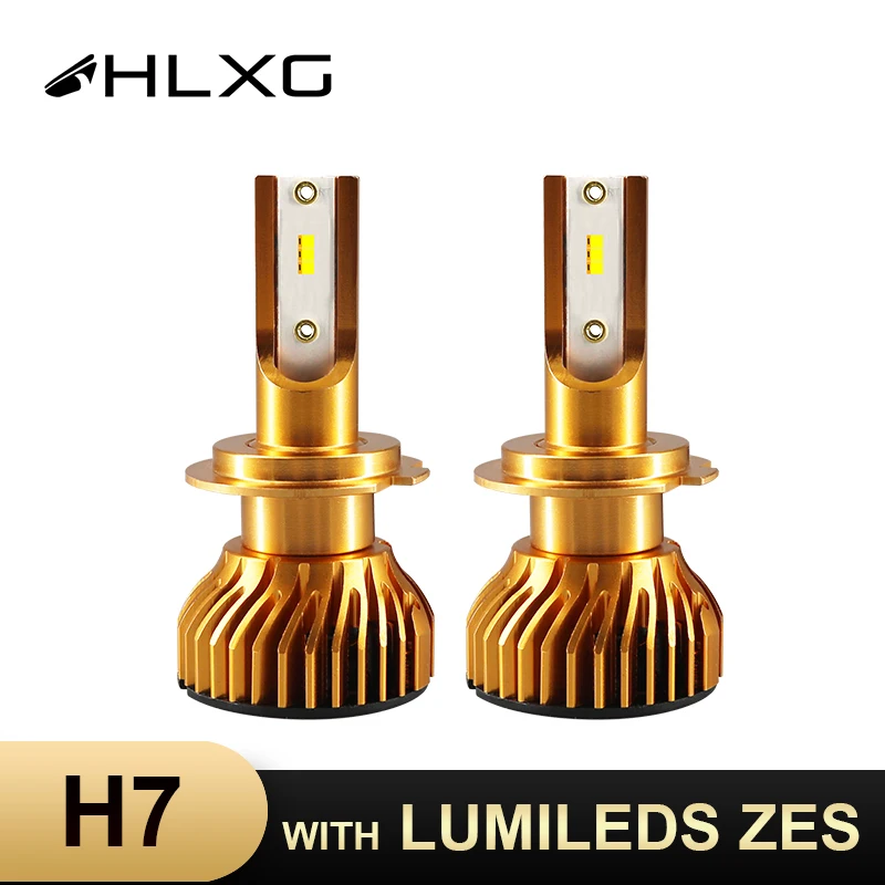 HLXG led h7 с брендом Lumileds luxeon ZES чипы h4 h11 Автомобильная лампочка hb3 hb4 h8 фара 12000LM 12V 72V лампа лампада 6000k