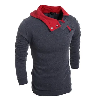 

Man Increase Down Even Hat Pullover Leisure Time Sweater Self-cultivation Hit Color Sweater Man Sweater