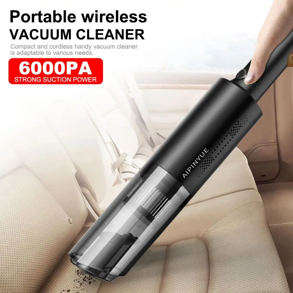 

Car Vacuum Cleaner Wireless Rechargeable Handheld Vacuum Cleaner Powerful Suction Wet/Dry Clean Portable Car Cleaner