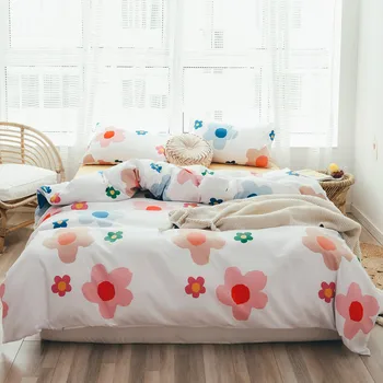 

Pure Cotton Home Bedding Set Flower Duvet Bed Cover Pillow Case Beauty Bedding Set 168x229 229x229 264x229 Confortable