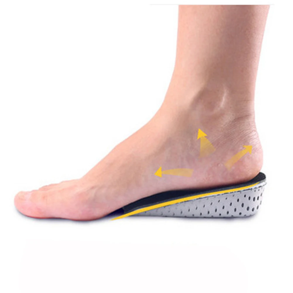 2-4 см половинные стельки увеличивающие каблук вставки спортивная обувь Подушка Арка Поддержка стелька для увеличения роста ортопедические стельки