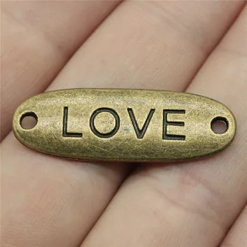 

Wholesale Jewelry Lots Antique Bronze Color 34x11mm Love S Charm Pendant Boyfriend 60 Pieces