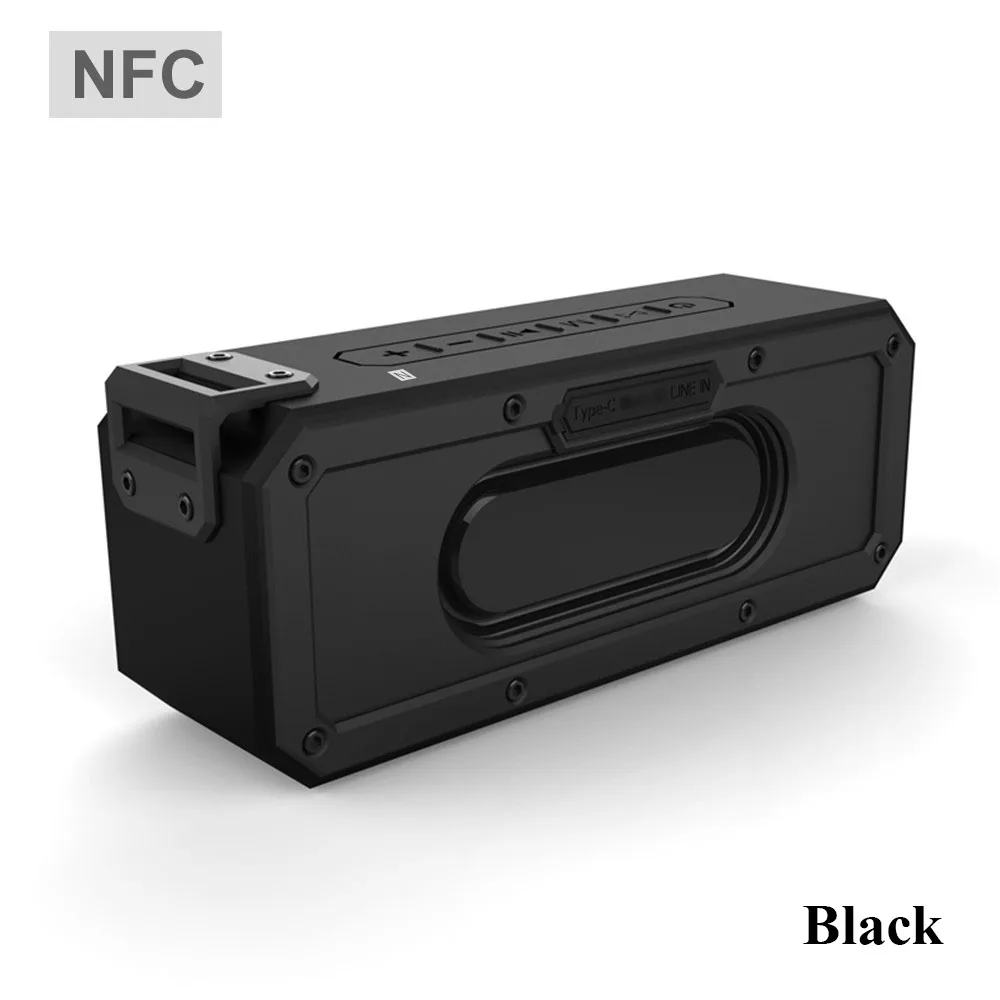 black NFC Водонепроницаемый NFC динамик TWS Bluetooth 4,2 40 Вт HiFi динамик Поддержка TF карты воспроизведения музыки тип-c Быстрая зарядка с микрофоном - Цвет: black NFC