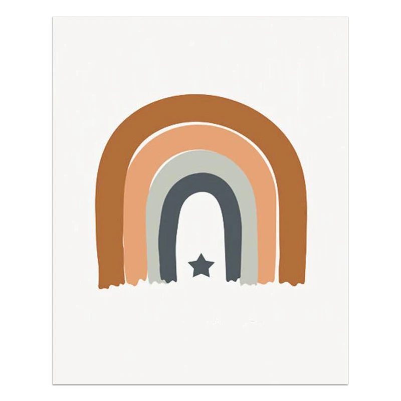 Cartoon-Anima-Sun-Stars-Posters-and-Prints-Moon-Rainbow-Canvas-Prints-Kids-Room-Wall-Art-Decoration (2)