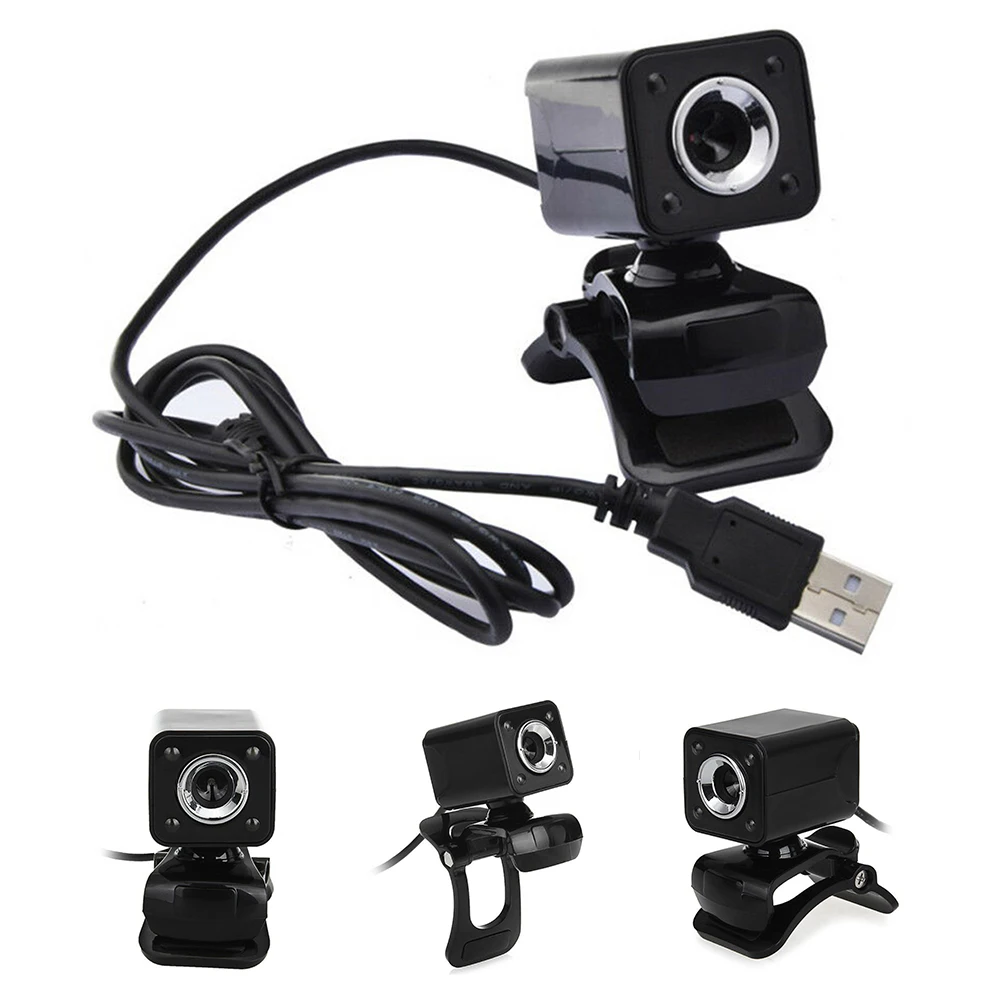 1080P для компьютера ПК с микрофоном Практичный Прочный USB веб-камера тип вращающийся HD ABS ночного видения 4 Led