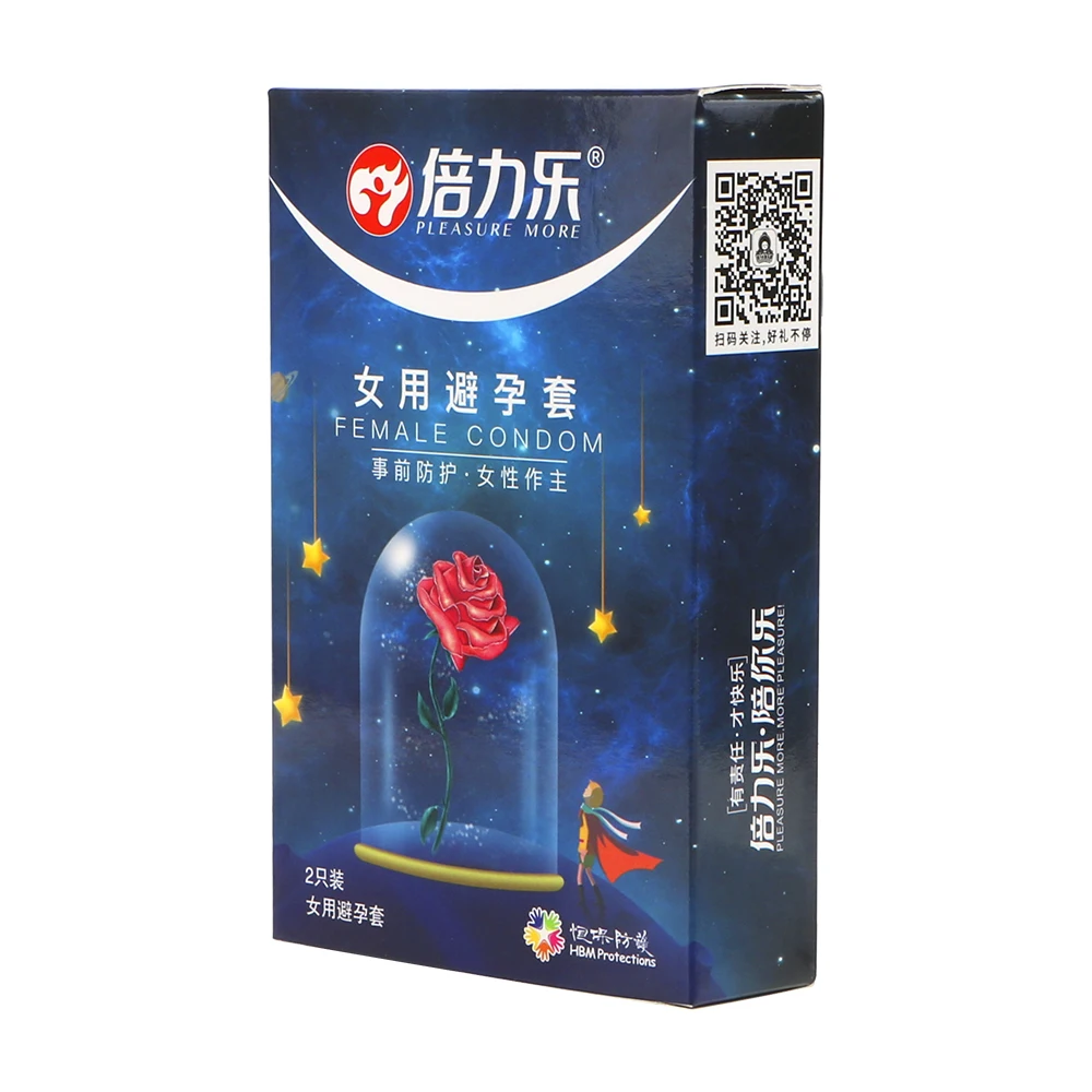 Olo Ultra-Thin Female Condom Sex Intimate Products Condoms For Women Contraceptives Penis Sleeve Cock Sleeves 2 Pcs/Box