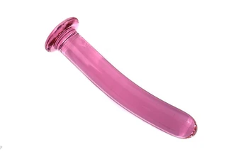 Pink Smooth Glass Anal Dildo Man/Woman Sex Toys Can Strapon Long Dildo Anal Dilator Masturbator G Spot Buttplug Dildo Massager. 4