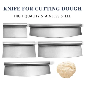 

Stainless Steel Dough Cutter Pizza Dough Scraper Pastry Spatulas Fondant Cake Decoration Tools Kitchen Accessories Baking Cutter
